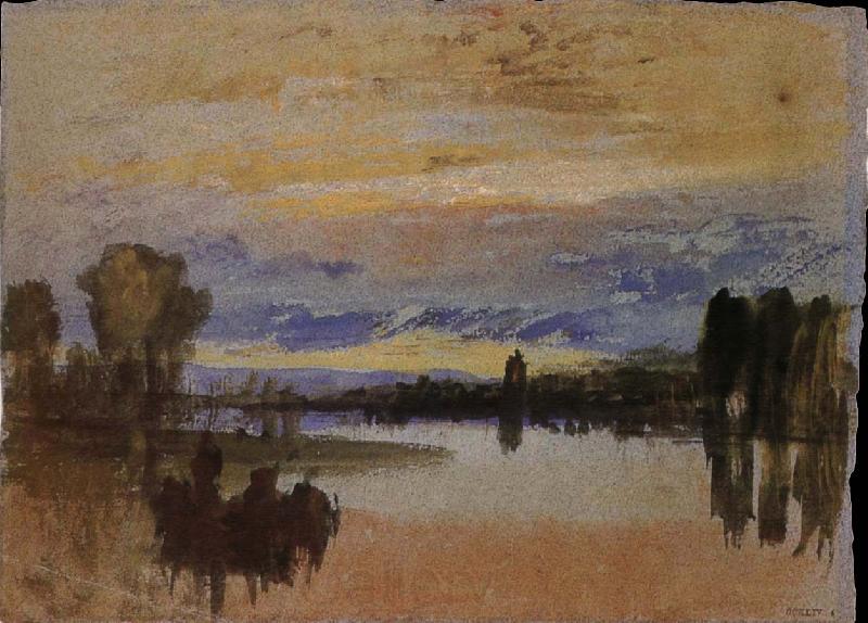 Joseph Mallord William Turner Sunset near the lake